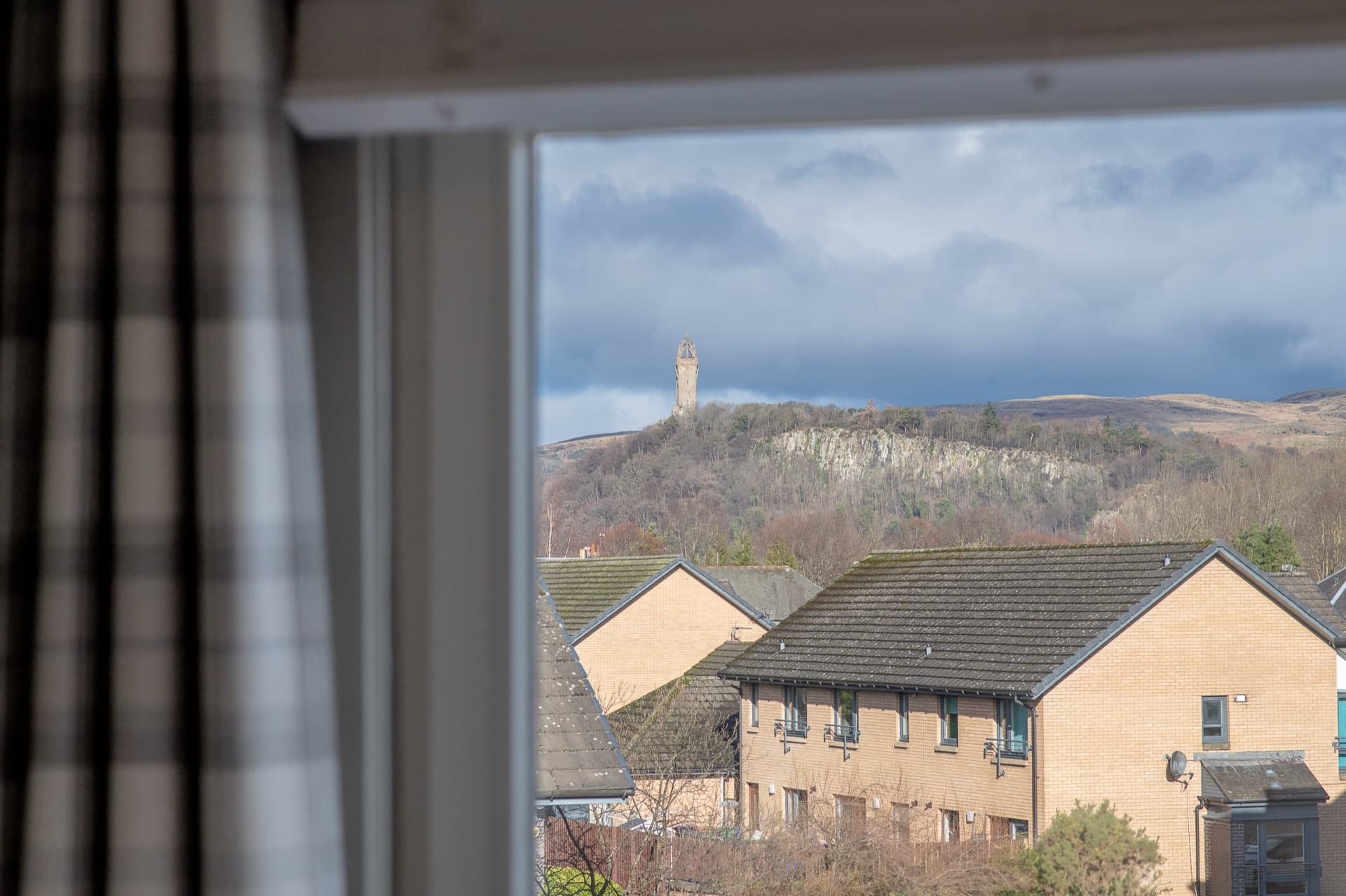The Wallace Monument framed by the second bedroom window